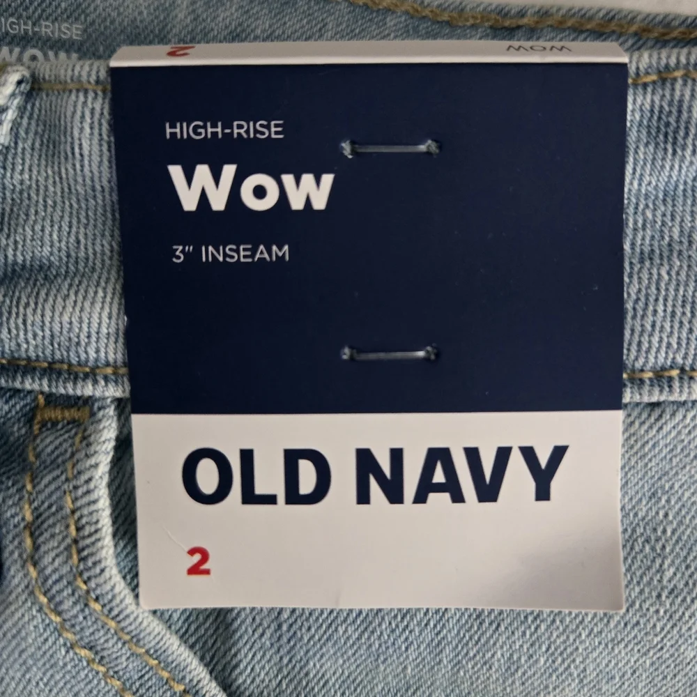 Old Navy Wow Shorts Nwt High Rise Cuffed 3" Inseam Stretch Sz 2 - Picture 2 of 8